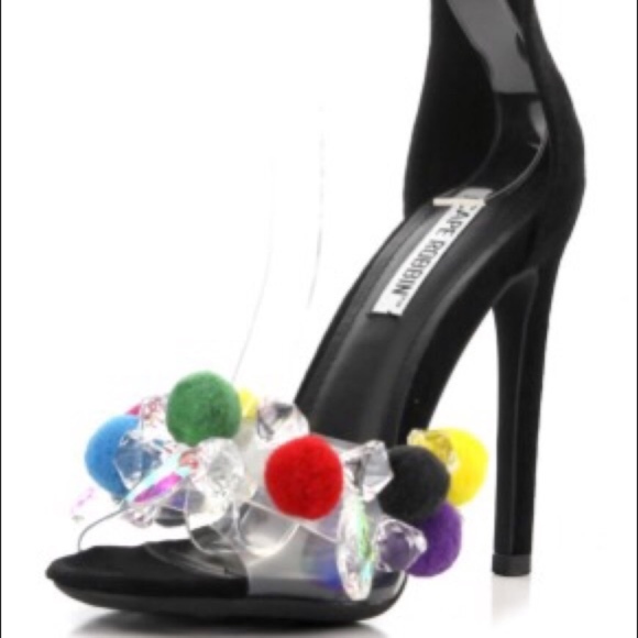 Fiesta Pom Pom Ankle Strap  Heels - Picture 4 of 4